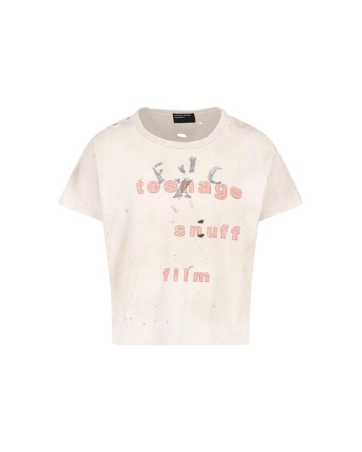 Enfants Riches Deprimes White Teenage Snuff Film T-Shirt for men