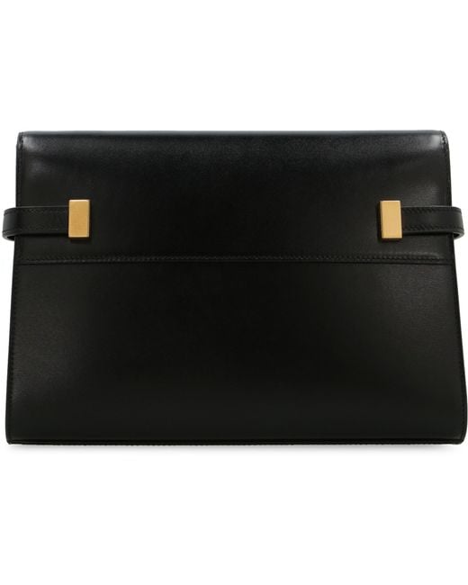 Saint Laurent Black Manhattan Leather Crossbody Bag Calf Shoulder