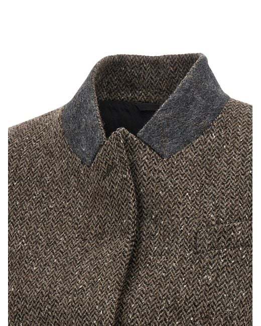 Brunello Cucinelli Black Virgin Wool Sleeveless Jacket Clothing