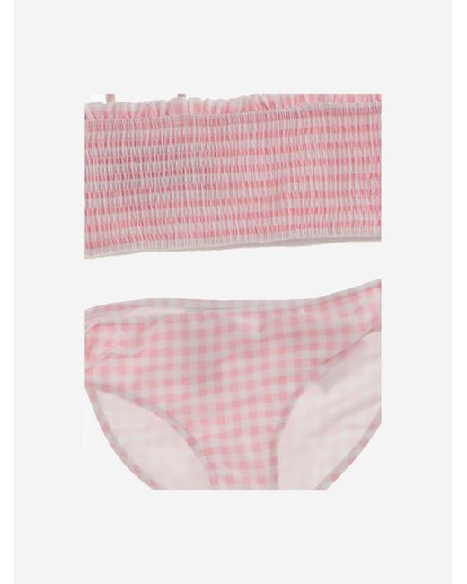 Polo Ralph Lauren Pink Swimsuit Check Pattern Body: Recycled Nylon Swimsuits
