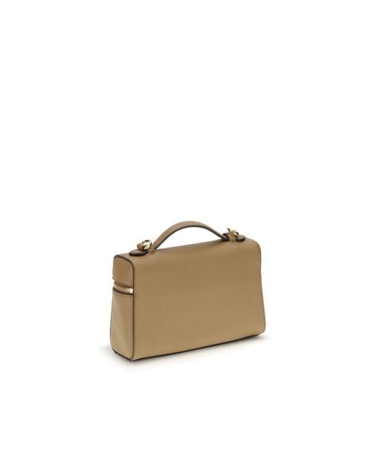 Tory Burch Natural Beige Calf Leather Bos Taurus Shoulder Bag