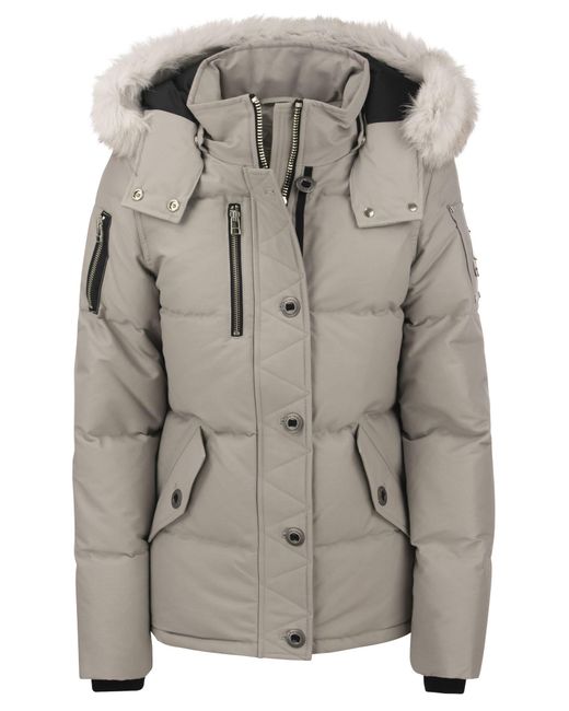 Moose Knuckles 3q Jacket - Hooded Down Jacket in Gray | Lyst