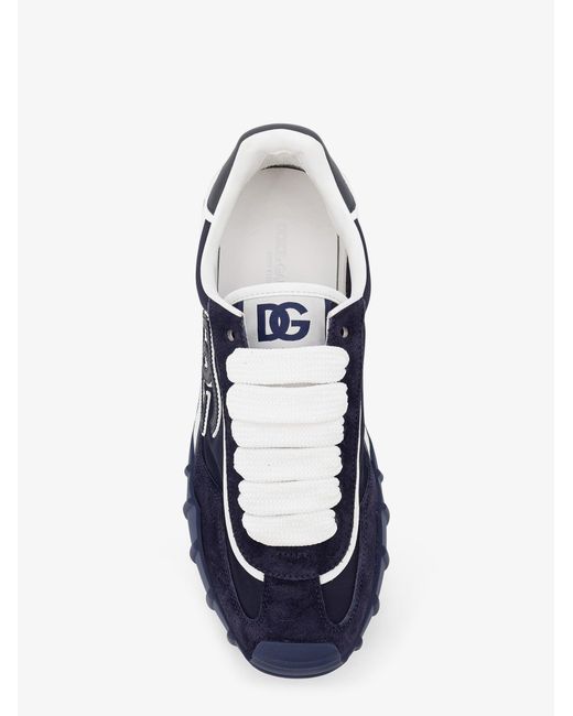 Dolce & Gabbana Blue Sneakers Ny Nylon-Suede Nylon/Suede Trainers for men