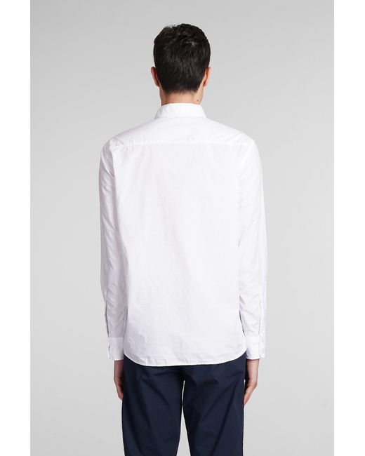 Aspesi Camicia Glenn Shirt In White Cotton for men