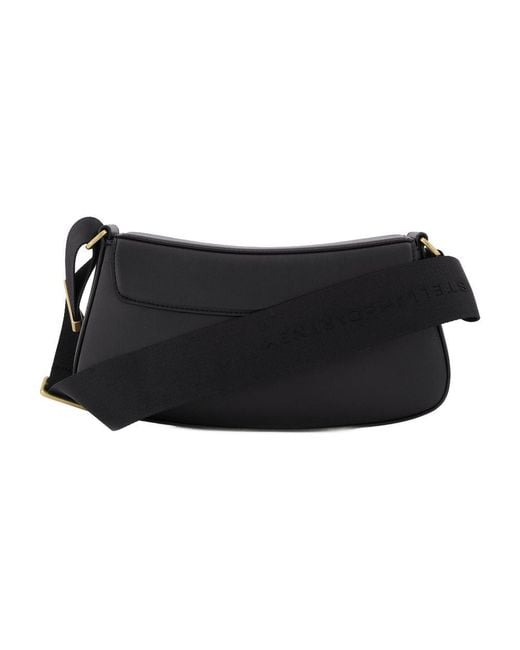Stella McCartney Black S-Wave Small Hobo Bag