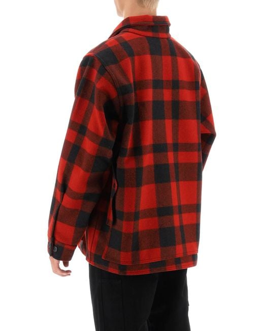 Filson Red Mackinaw Wool Cruiser Jacket for men