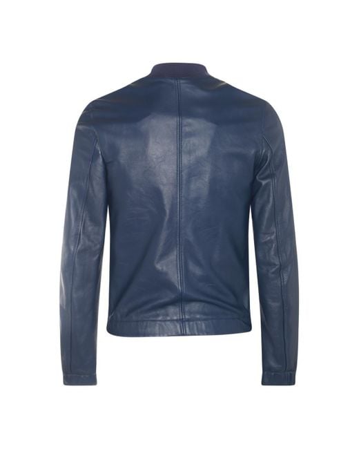 Dolce & Gabbana Blue Dg Essentials Zipped Bomber Jacket for men
