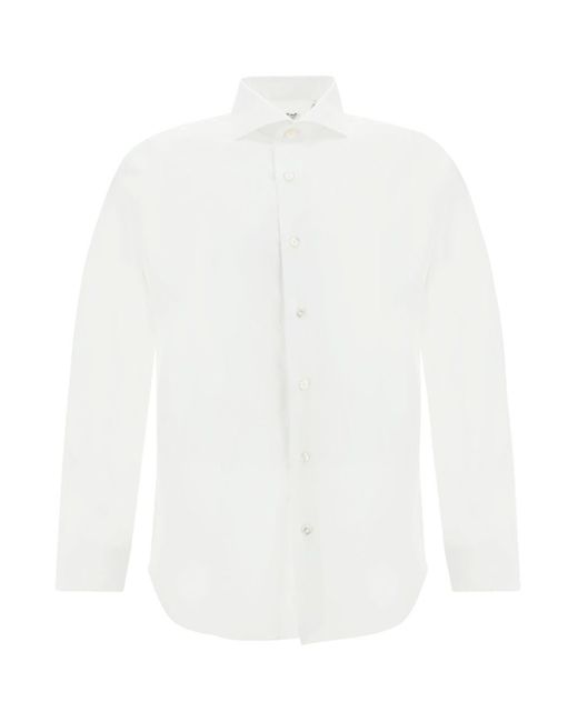 Finamore 1925 White Milano-zante Shirt for men