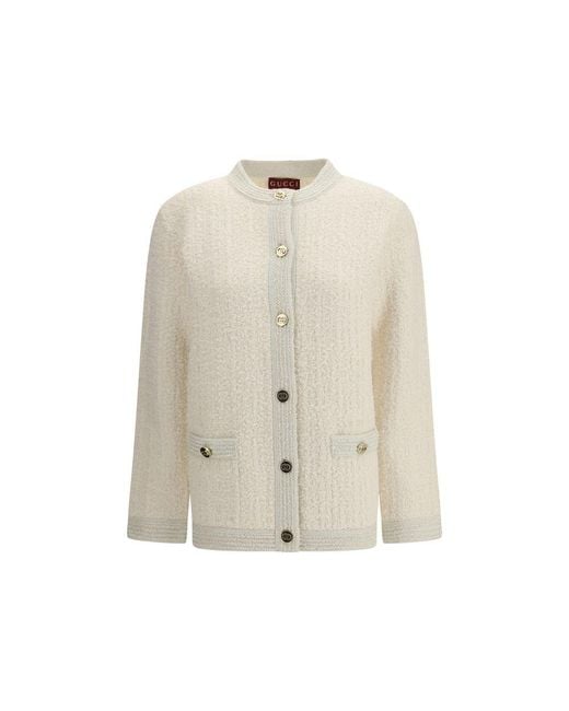 Gucci Natural Beige Wool Cardigan