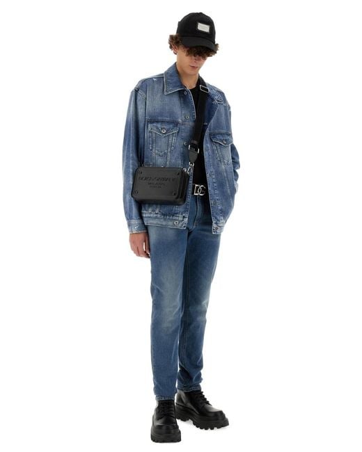 Dolce & Gabbana Blue Shirt Cotton for men