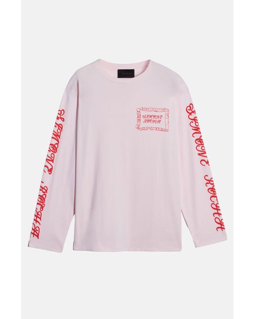 Simone Rocha Pink Pillowcase Logo Long Sleeve T-Shirt