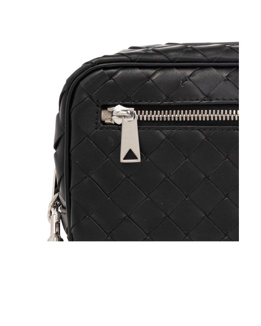 Bottega Veneta Black Intrecciato Handbag for men