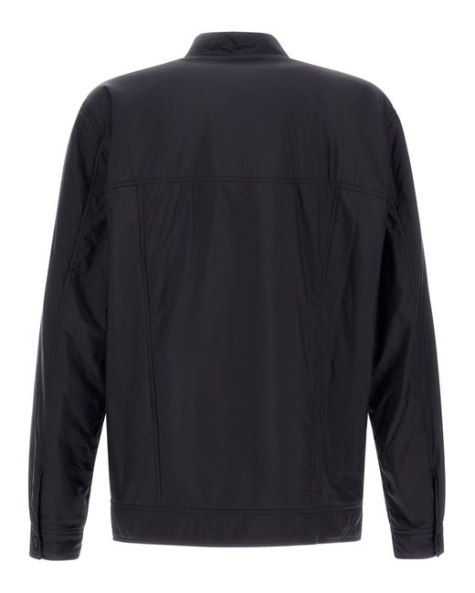Herno Blue Shacket Recycled Nylon Microfibre for men