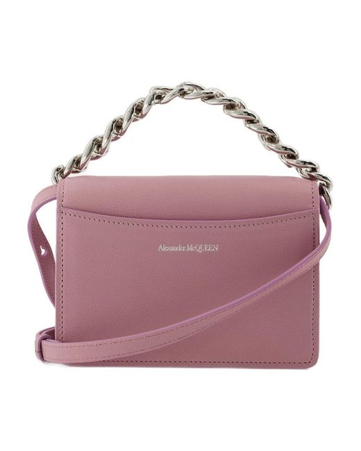McQueen Pink Four Ring Mini Bag