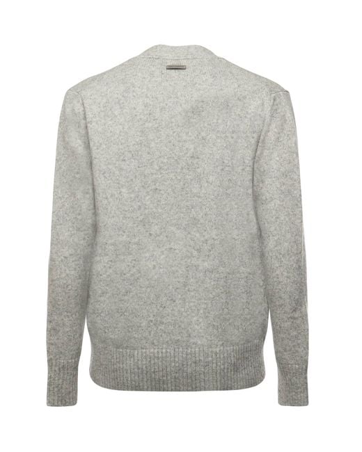 Dolce & Gabbana Gray Wool Blend Cardigan for men