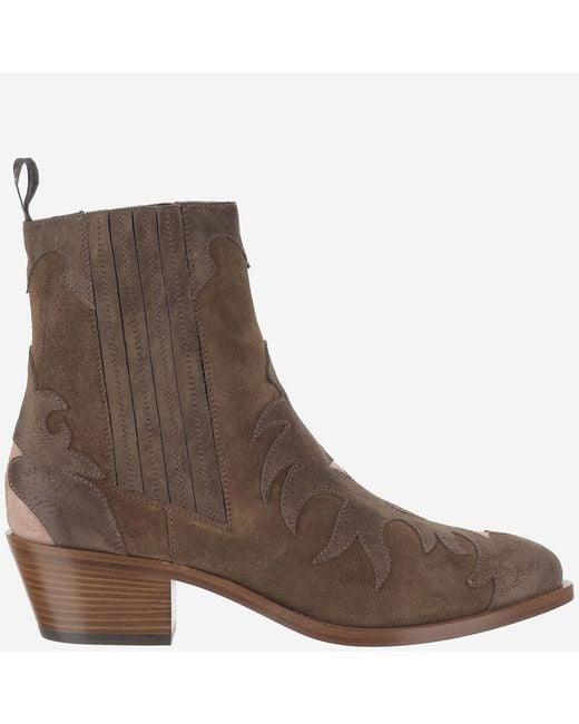 Sartore Brown Ankle Boots Suede Leather