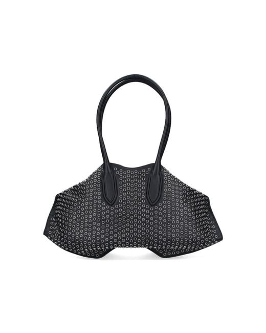 Alexander McQueen Black Manta Shoulder Bag