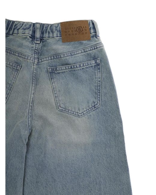 MM6 by Maison Margiela Blue Kids Jeans Front Knot