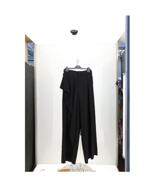 Dior White Trousers Ruffle Panta Fleece Wool (Ovis Aries)