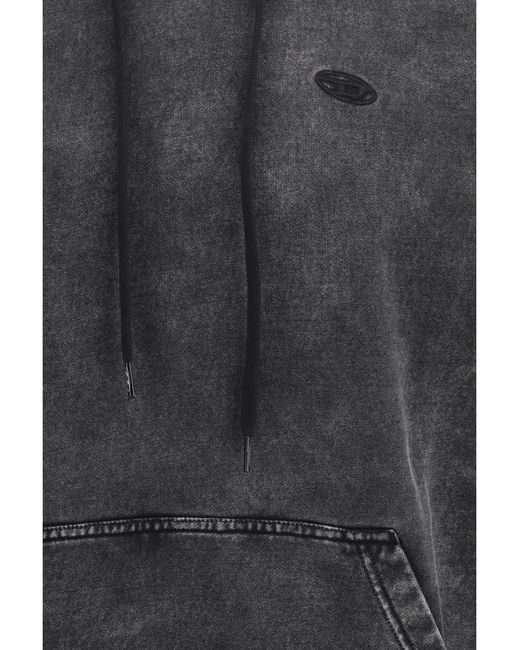 DIESEL Gray S-Boxt-Hood-Den Hoodie Cotton Sweatshirts for men
