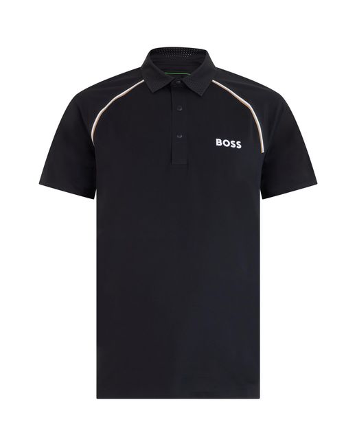 Boss Black Short-Sleeve Polo Shirt Technical Fabric Polyester for men