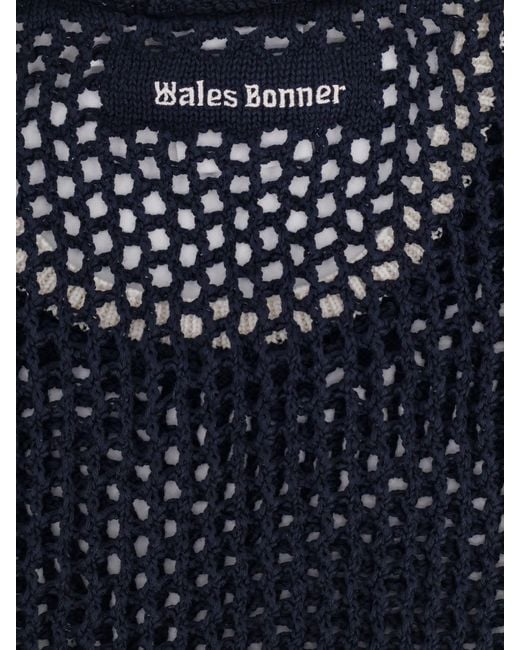 Adidas Originals Blue Wb Knit Tee Cotton Blend Sweater for men