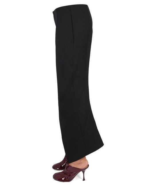 Bottega Veneta Black Bottega Veneta Compact Wool Trousers