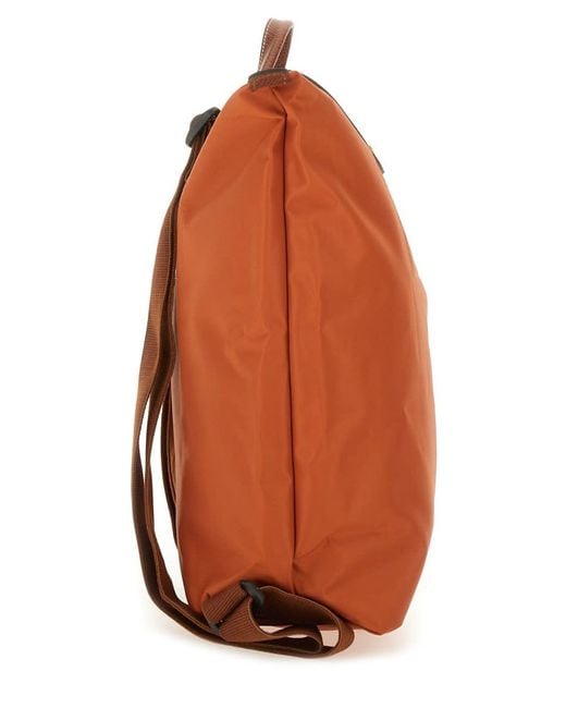 Longchamp M Le Pliage Backpack in Orange | Lyst