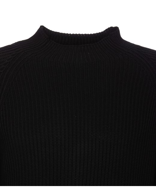 MM6 by Maison Martin Margiela Black Round-Neck Knitwear for men