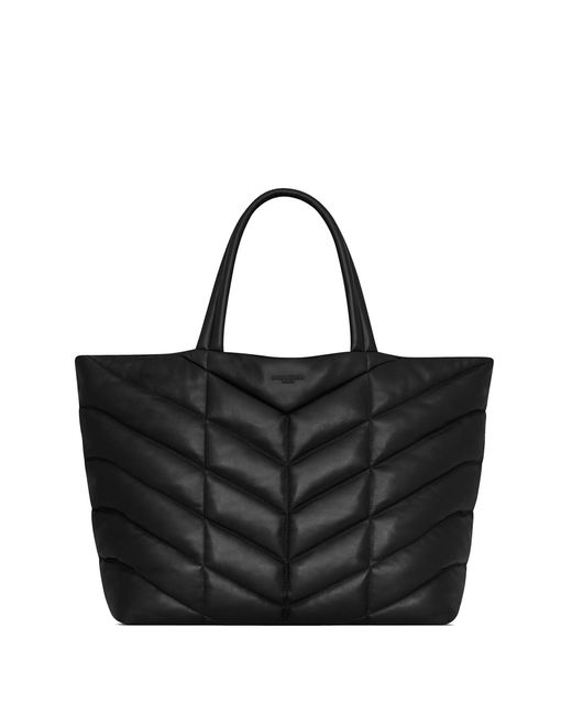 Saint Laurent Black Nappa Puffer Tote Bag for men