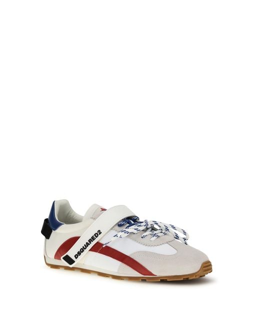 DSquared² White Sneakers Dc-642-- Upper: Calf Leather Trainers for men
