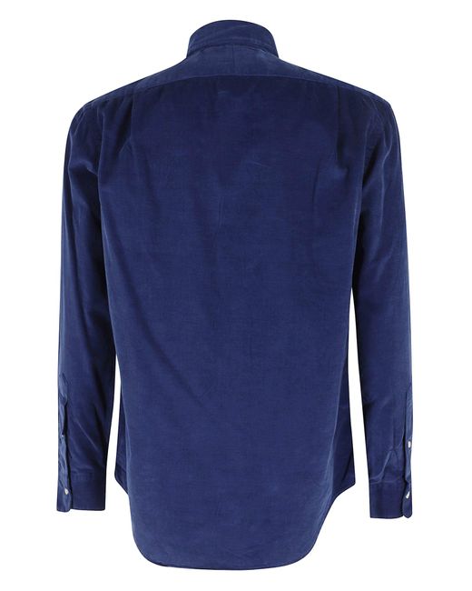 Polo Ralph Lauren Classic Collar Long Sleeve Shirt in Blue for Men ...