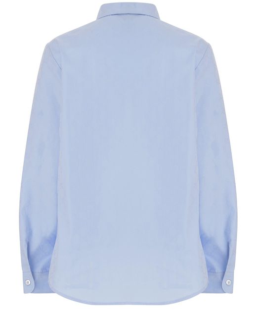 Gucci Blue Cotton Shirt for men