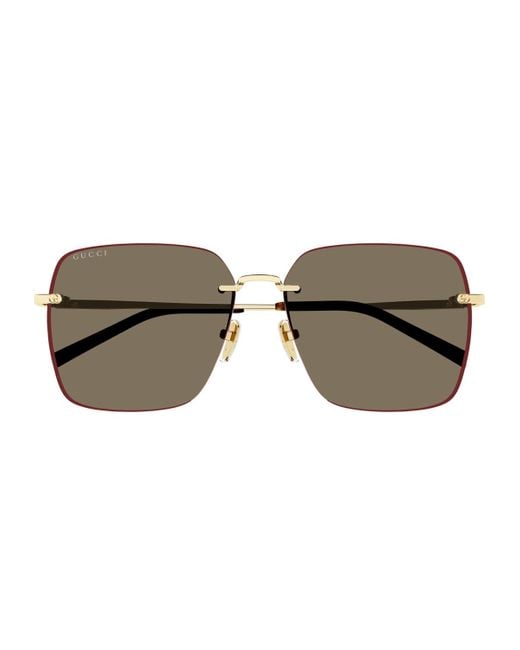 Gucci Brown Gg1955Sa Linea Institutional Logo Sunglasses