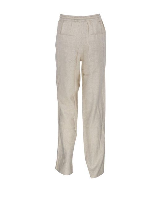 Isabel Marant Gray Mid-rise Drawstring Tapered Trousers