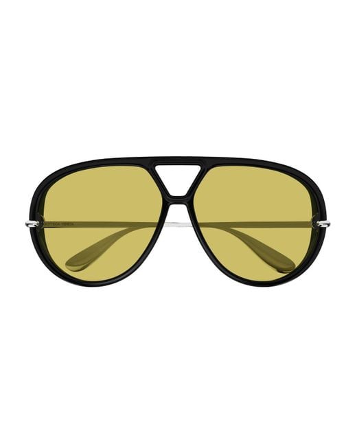 Bottega Veneta Multicolor Aviator Frame Sunglasses
