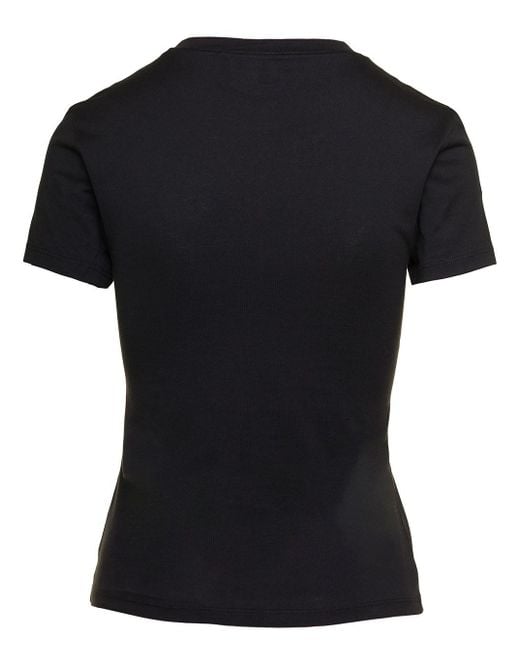 Theory Black Fitted Crewneck T-Shirt