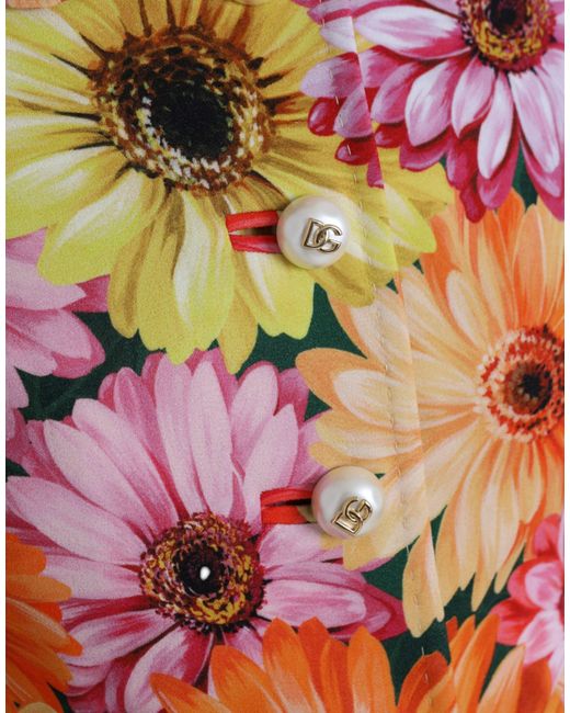 Dolce & Gabbana Purple Daisy Print Floral Fantasy Jacket Clothing
