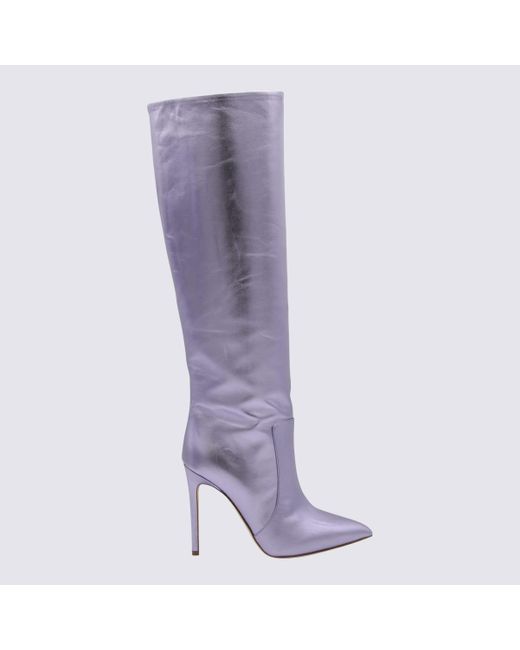 Paris Texas Purple Lilac Leather Boots