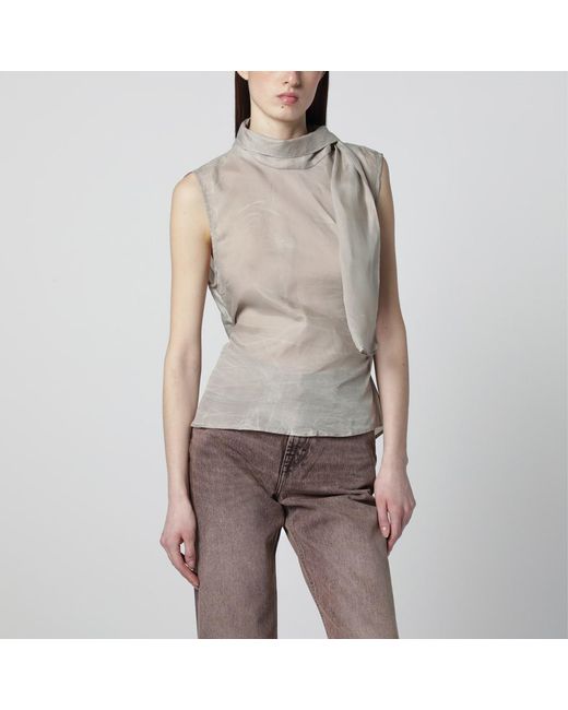 Our Legacy Brown Virtuous Waxed Cupro Top