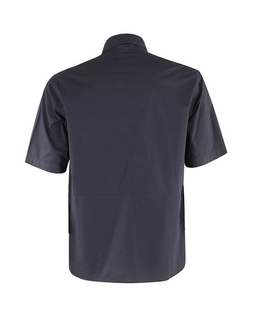 C P Company Blue Popeline Pocket Shirt for men