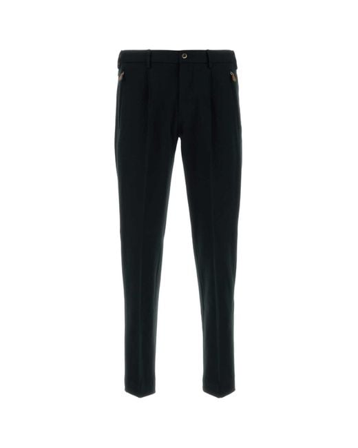 PT Torino Black Stretch Viscose Blend Pant for men