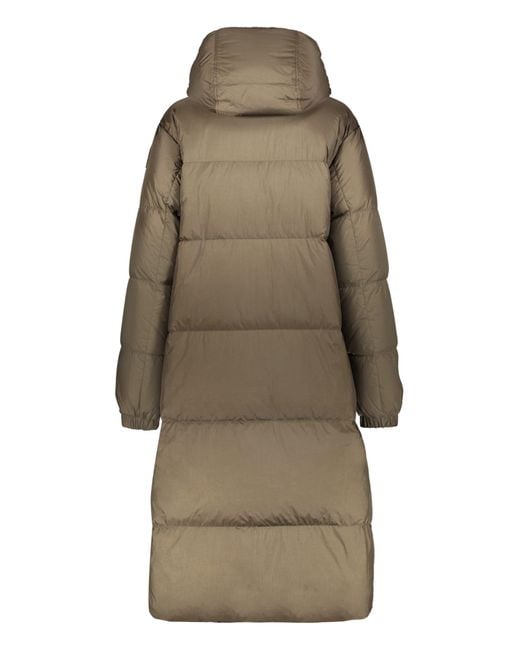 Parajumpers Sleeping Bag Long Hooded Down Jacket in Natural Lyst