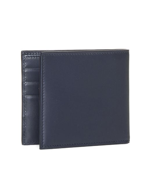 Dolce & Gabbana Blue Leather Flap-Over Wallet for men