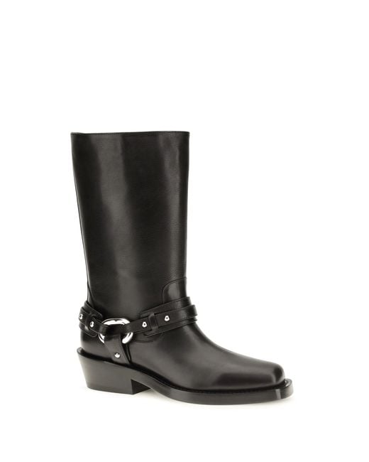 Rabanne Black Boots Calf Leather