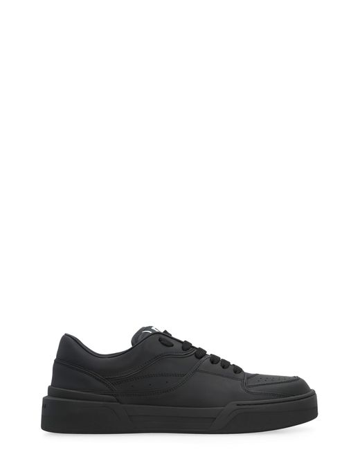 Dolce & Gabbana Black New Roma Leather Sneakers for men