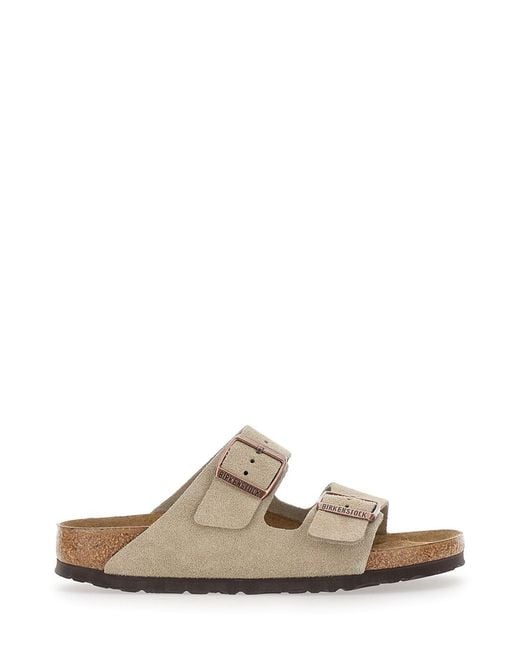 Birkenstock Natural Sandals Arizona Sfb Leve Suede Sole