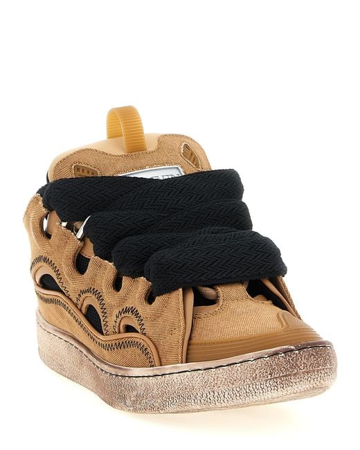 Lanvin Brown Lace Up Sneakers for men