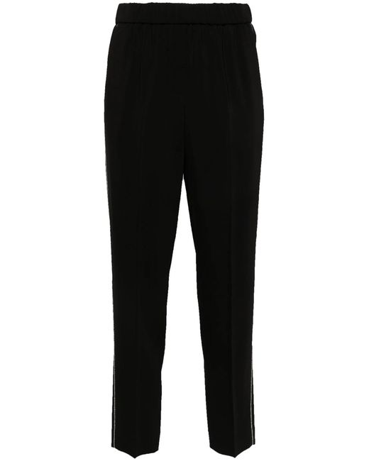 Peserico Black Tapered Trousers