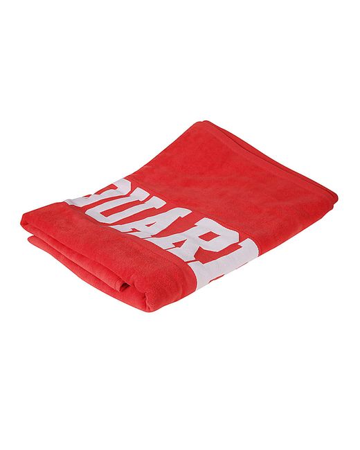 DSquared² Red D2 Logo Beach Towel
